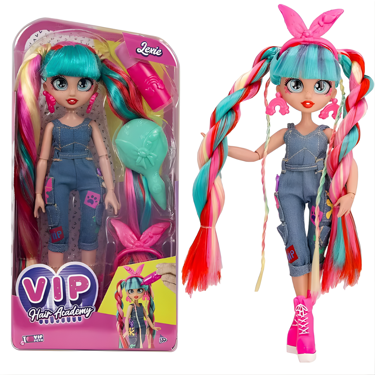 MUÑECA VIP PETS ESCUELA DE PEINADOS LEXIE + ACCESORIOS - 1