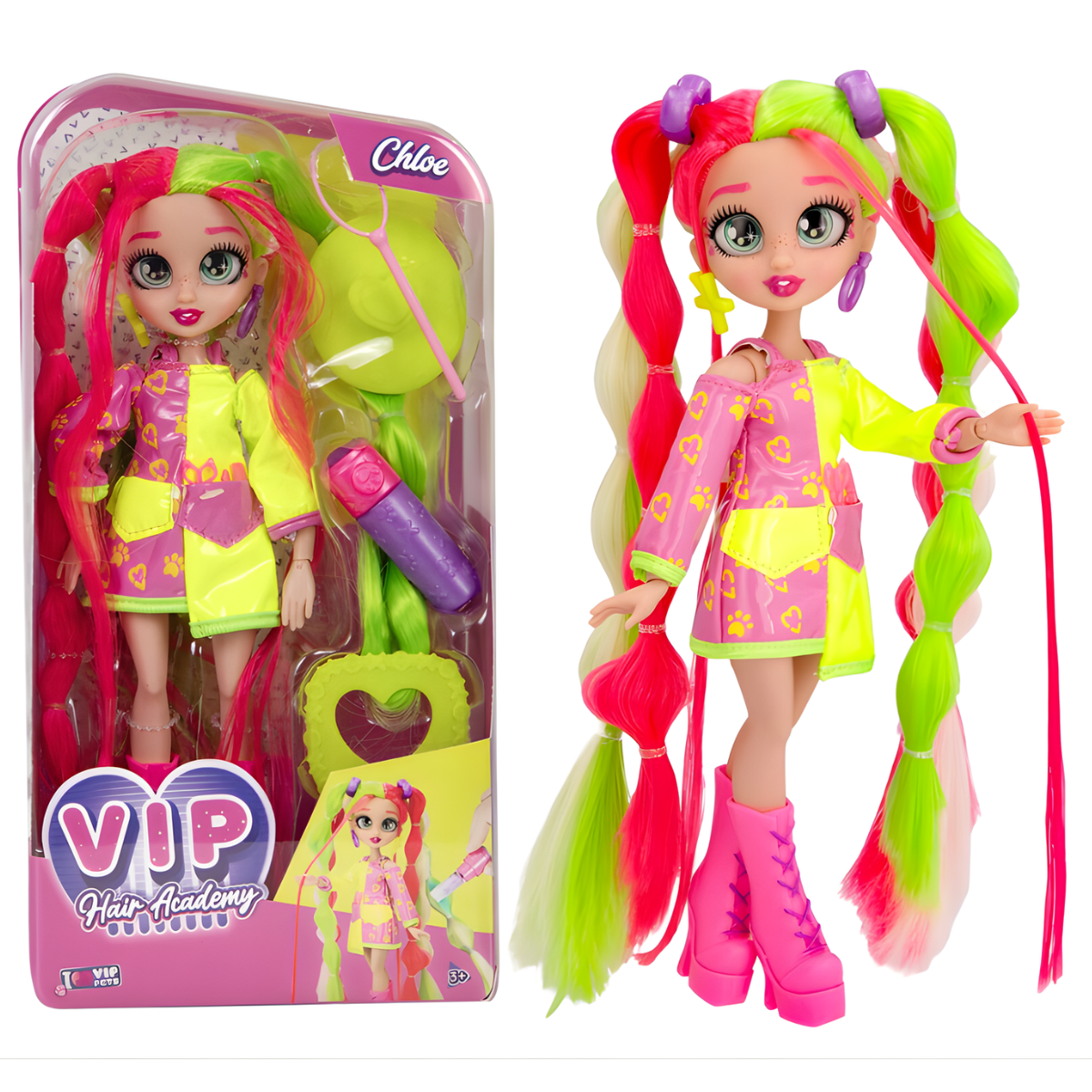 MUÑECA VIP PETS ESCUELA DE PEINADOS CHLOE + ACCESORIOS - 1