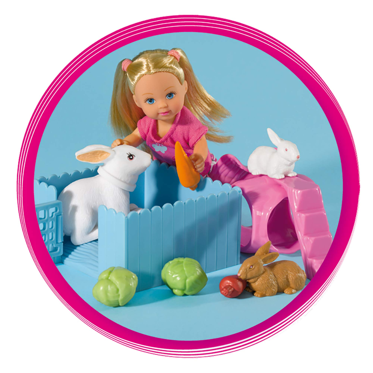 MUÑECA STEFFI LOVE ANIMAL FELIZ CON CONEJO Y ACCESORIOS - 3