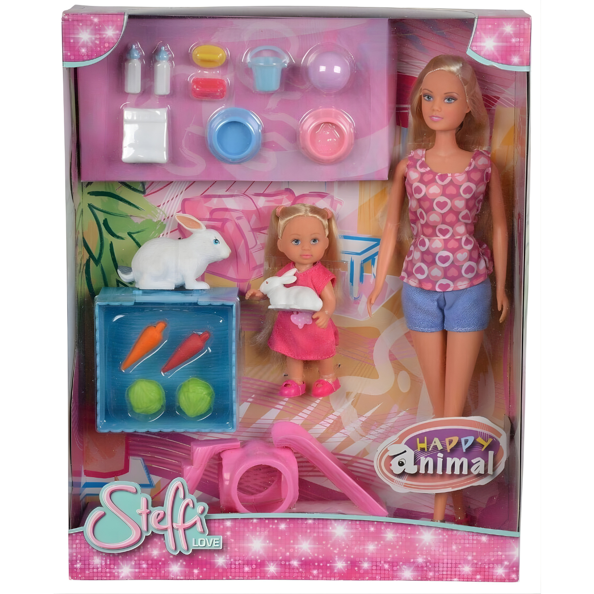 MUÑECA STEFFI LOVE ANIMAL FELIZ CON CONEJO Y ACCESORIOS - 4