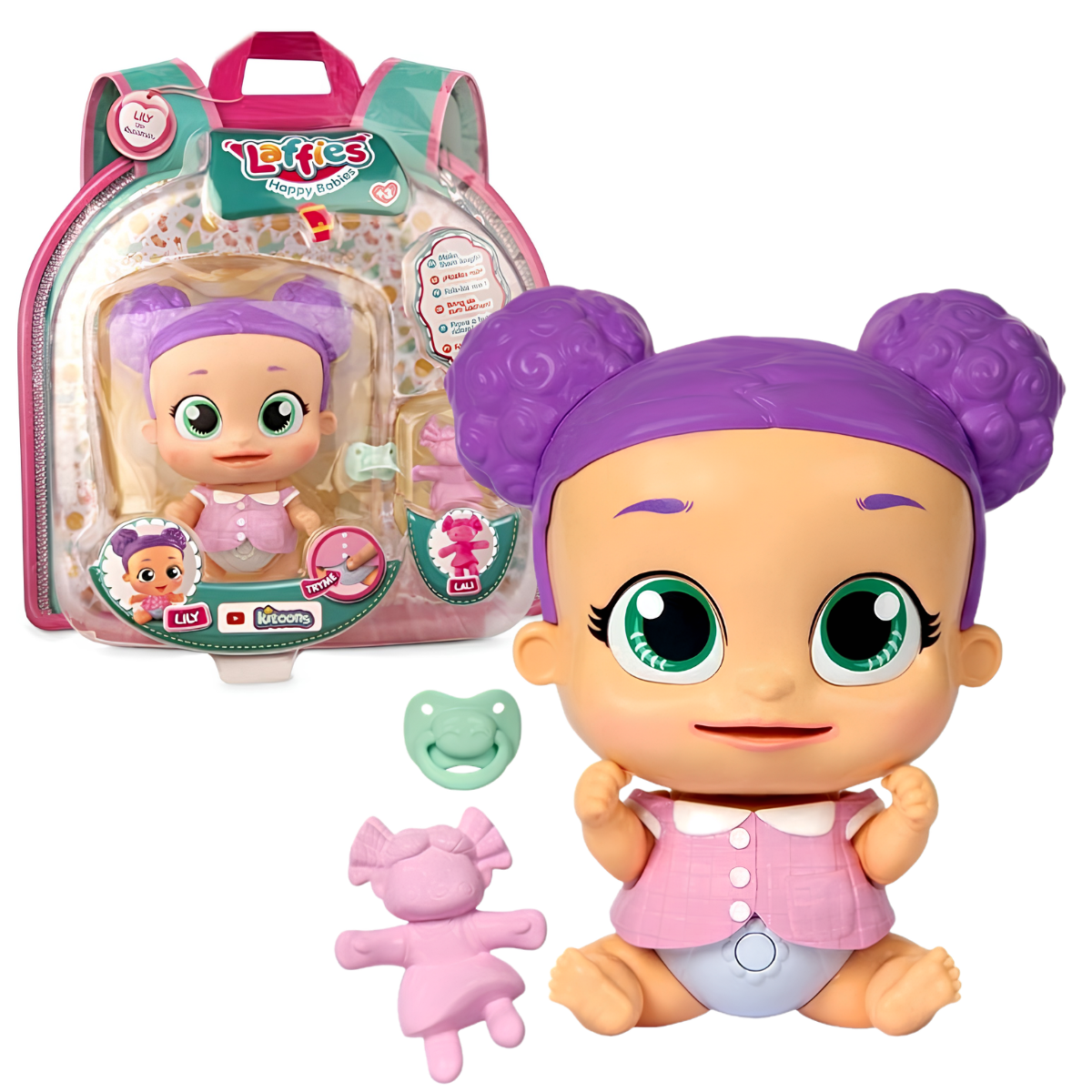 MUÑECA LAFFIES ADORABLE SONIDO RISITAS LILY - 1