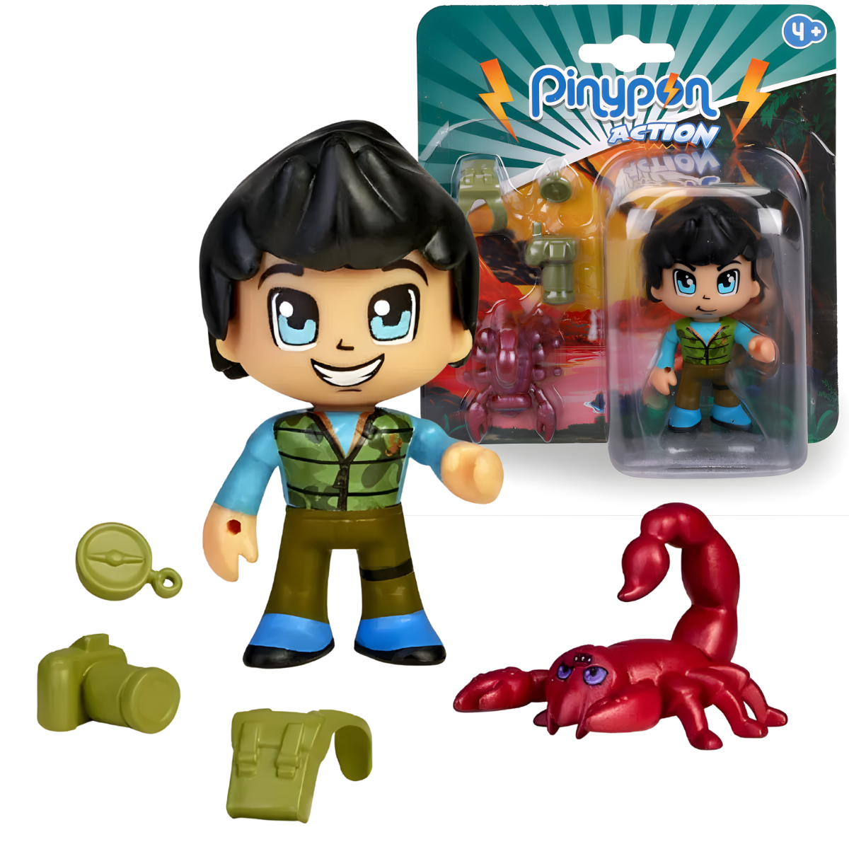 FIGURA DE ACCIÓN PINYPON ACTION WILD EXPLORADOR + ESCORPIÓN - 1