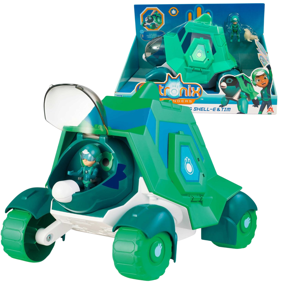 JUGUETE DE ACCIÓN PETRONIX VEHÍCULO TRANSFORMABLE SHELL-E CON TIM - 1