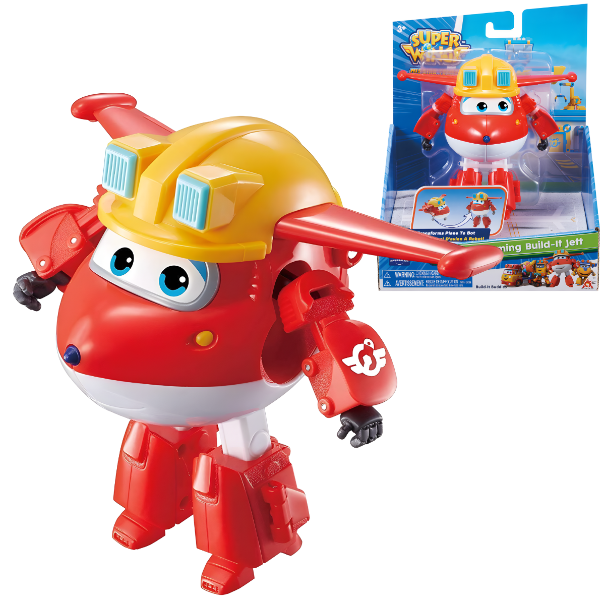 FIGURA DE ACCIÓN SUPER WINGS TRANSFORMABLE BUILD-IT JETT - 1