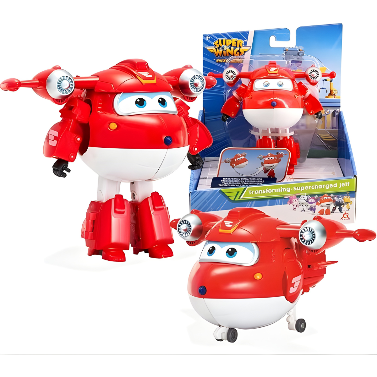 FIGURA DE ACCIÓN SUPER WINGS TRANSFORMABLE SUPERCHARGED JETT - 1