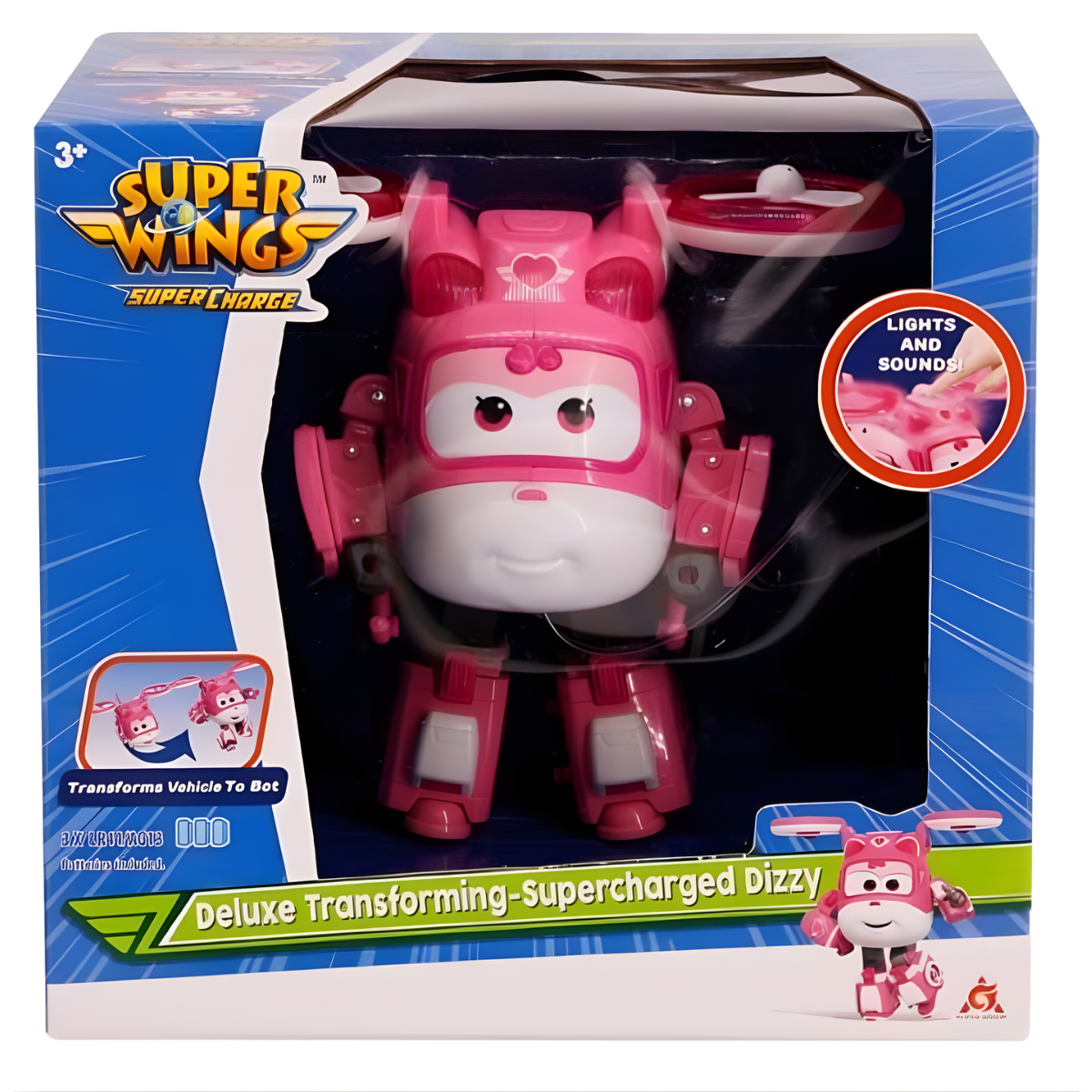 FIGURA DE ACCIÓN SUPER WINGS SUPER CHARGED DELUXE DIZZY + LUCES Y SONIDO - 5
