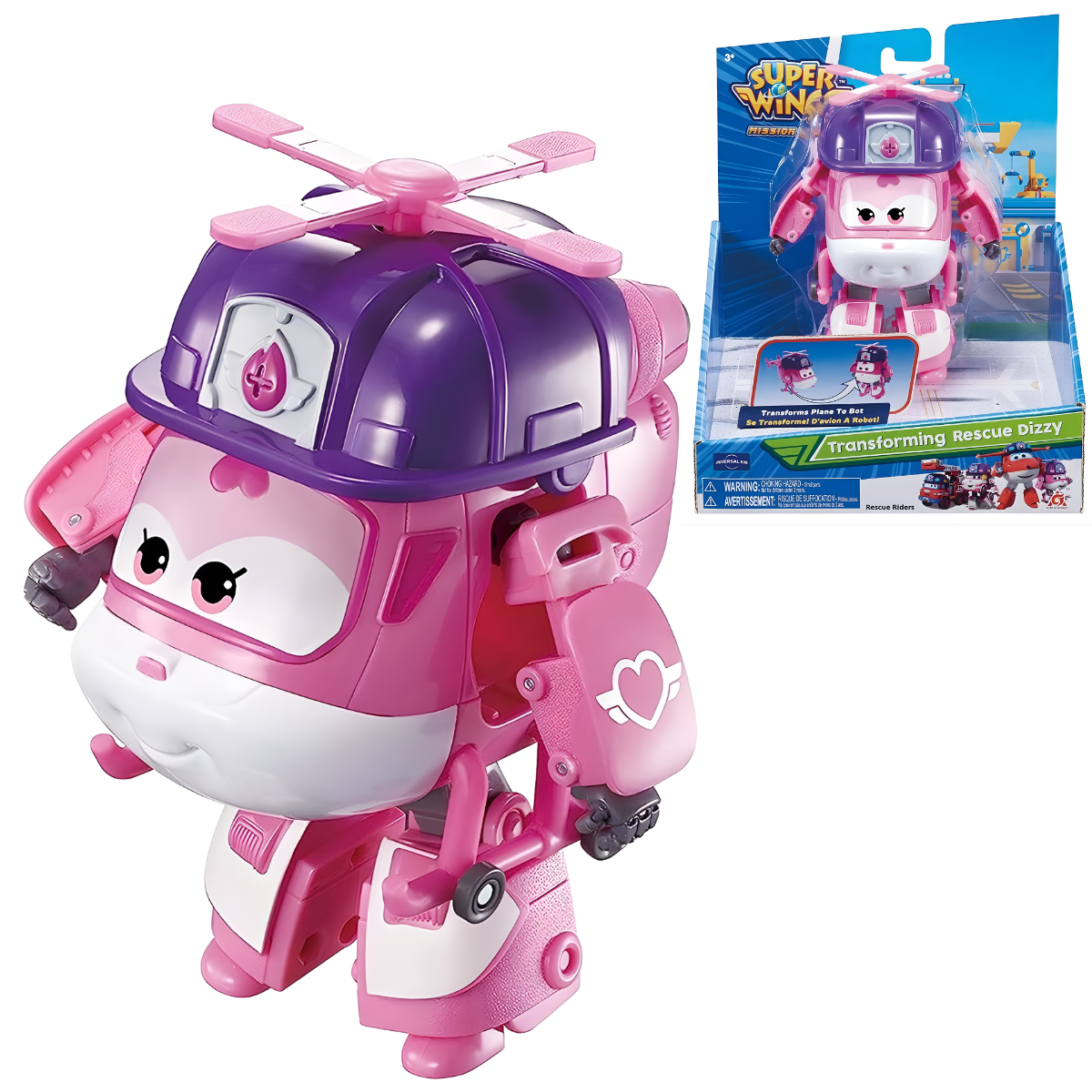 FIGURA DE ACCIÓN SUPER WINGS TRANSFORMABLE RESCUE DIZZY - 1