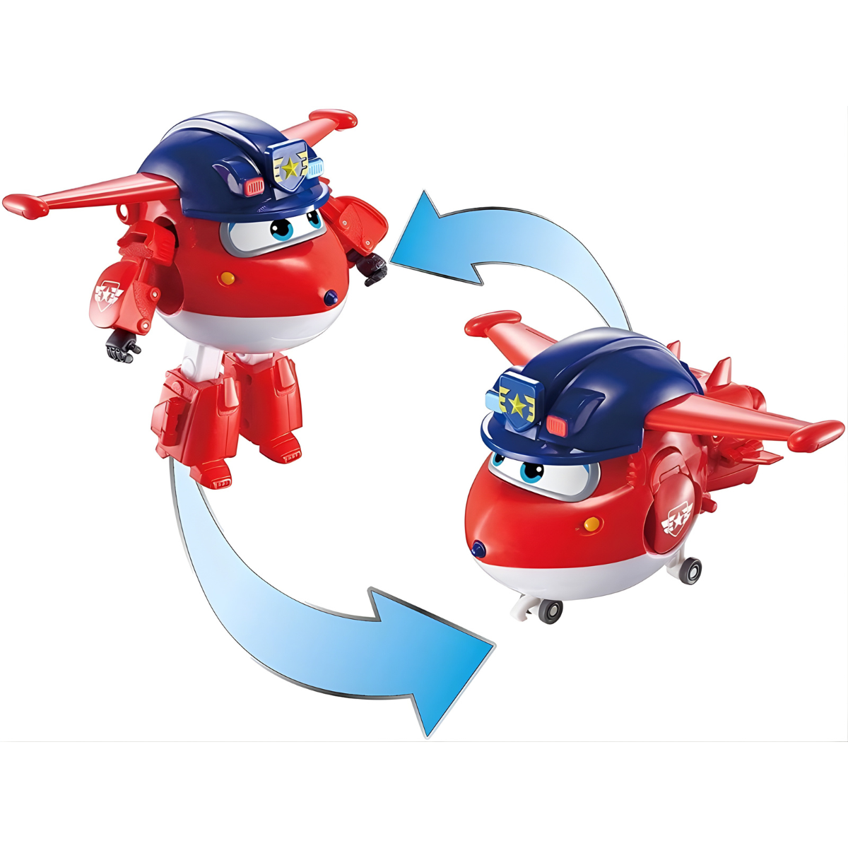 FIGURA DE ACCIÓN SUPER WINGS TRANSFORMABLE POLICÍA JETT - 3