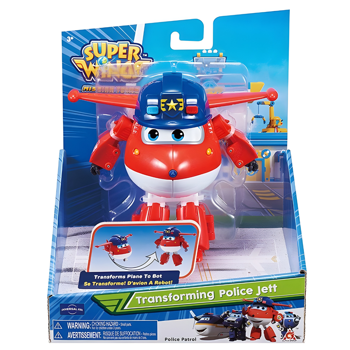 FIGURA DE ACCIÓN SUPER WINGS TRANSFORMABLE POLICÍA JETT - 4