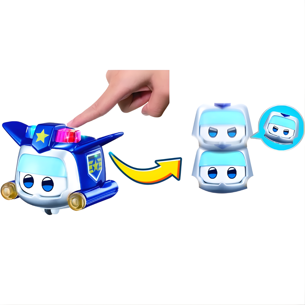 FIGURA DE ACCIÓN SUPER WINGS TRANSFORMABLE PAUL AVIÓN + MASCOTA - 4