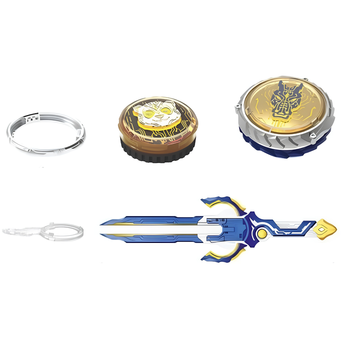 JUGUETE TROMPO INFINITY NADO FURY WAVE DRAGON + LANZADOR ESPADA Y LUCES LED - 3