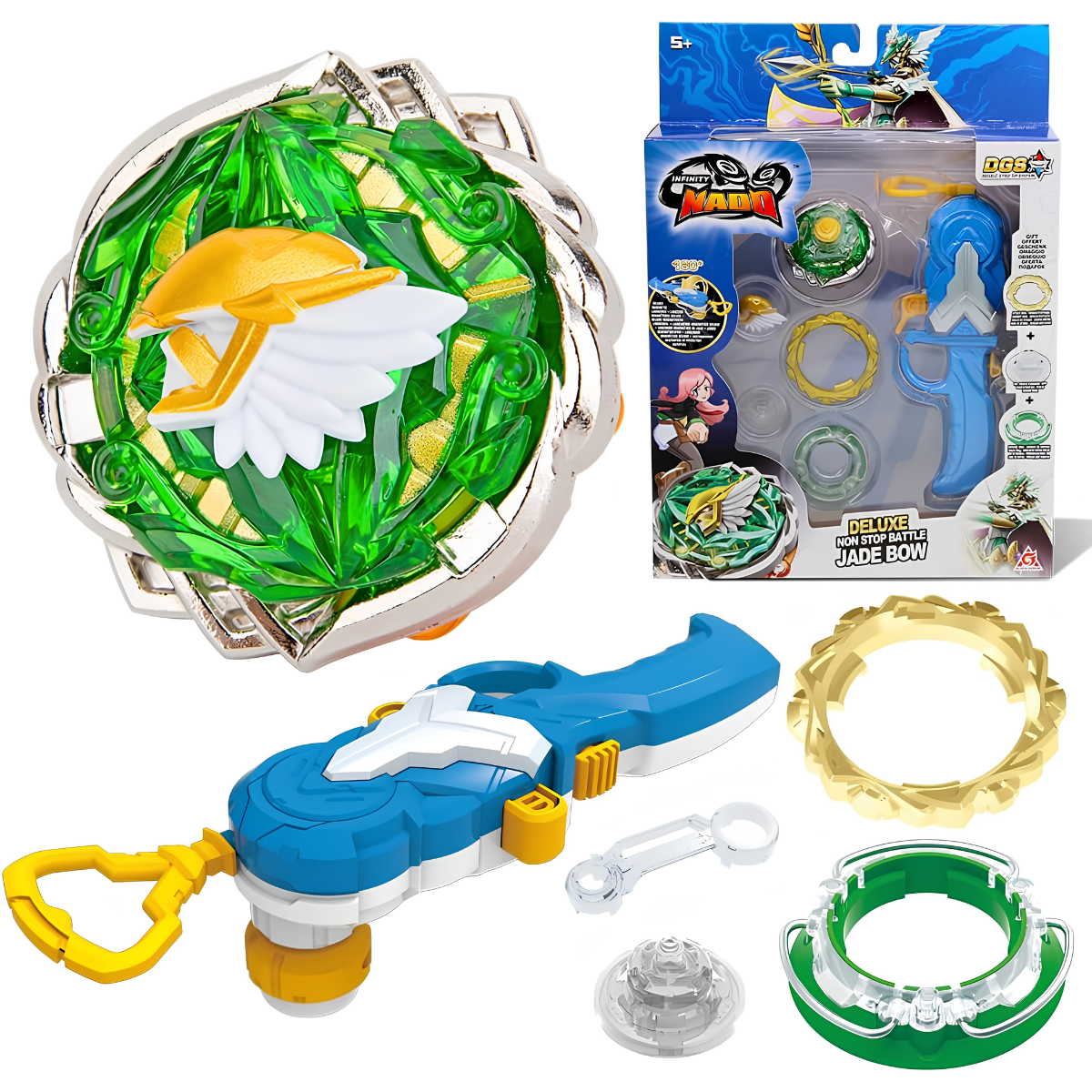 JUGUETE TROMPO DE BATALLA INFINITY NADO V SERIE AVANZADA JADE BOW - 1