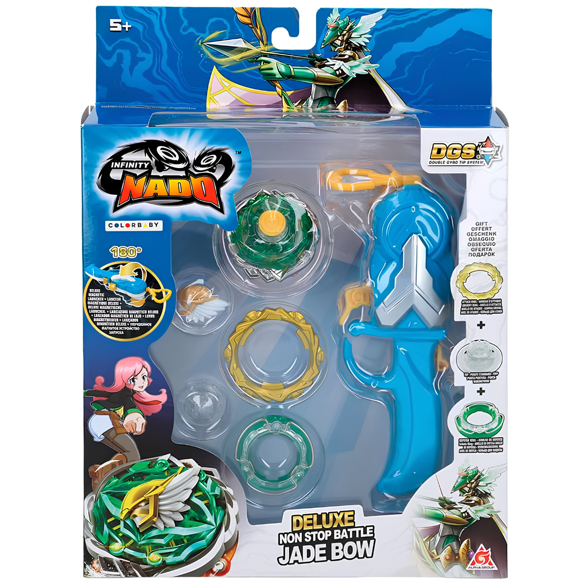 JUGUETE TROMPO DE BATALLA INFINITY NADO V SERIE AVANZADA JADE BOW - 6