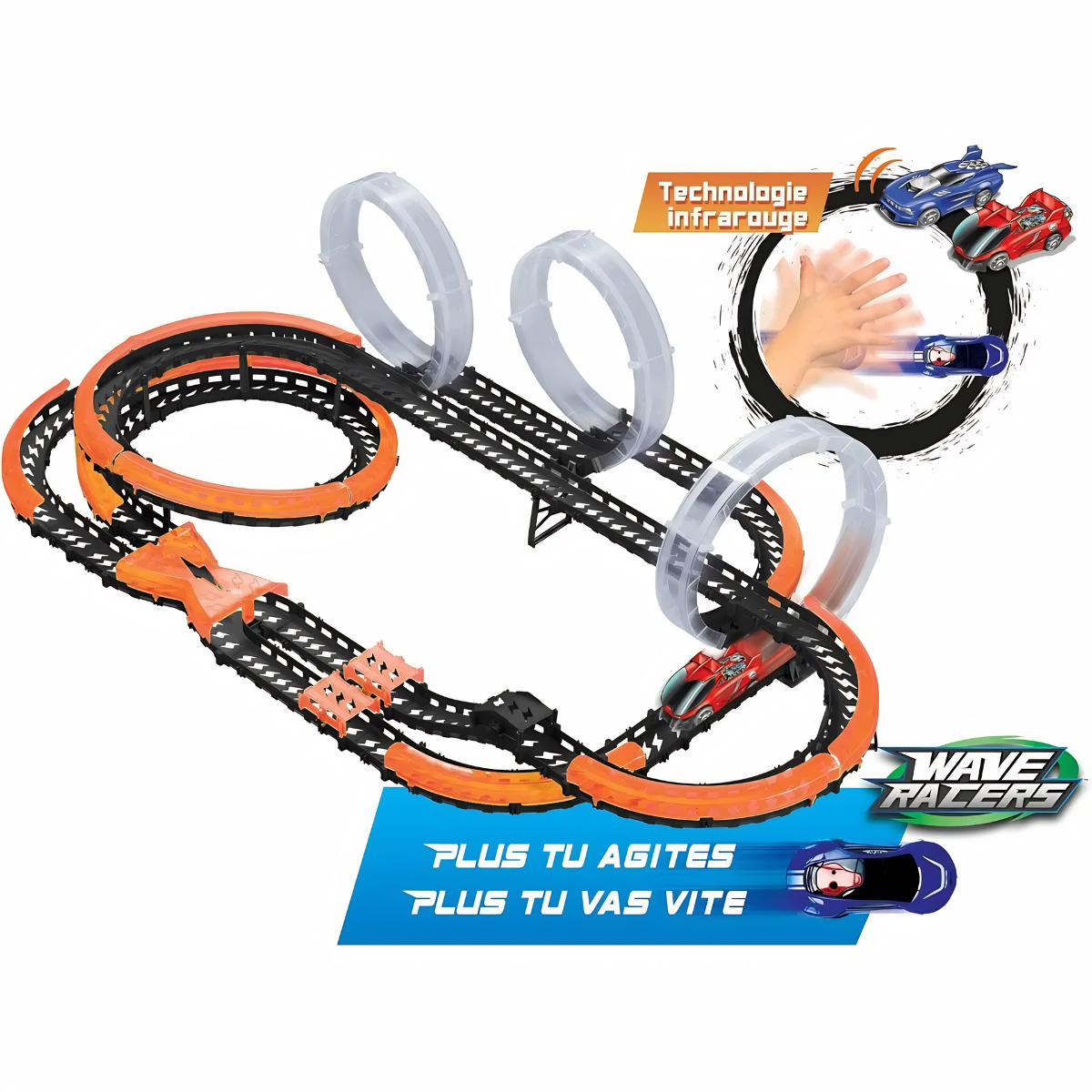 JUGUETE PISTA DE CARRERA WAVE RACERS MEGA MATCH 3 VUELTAS - 4