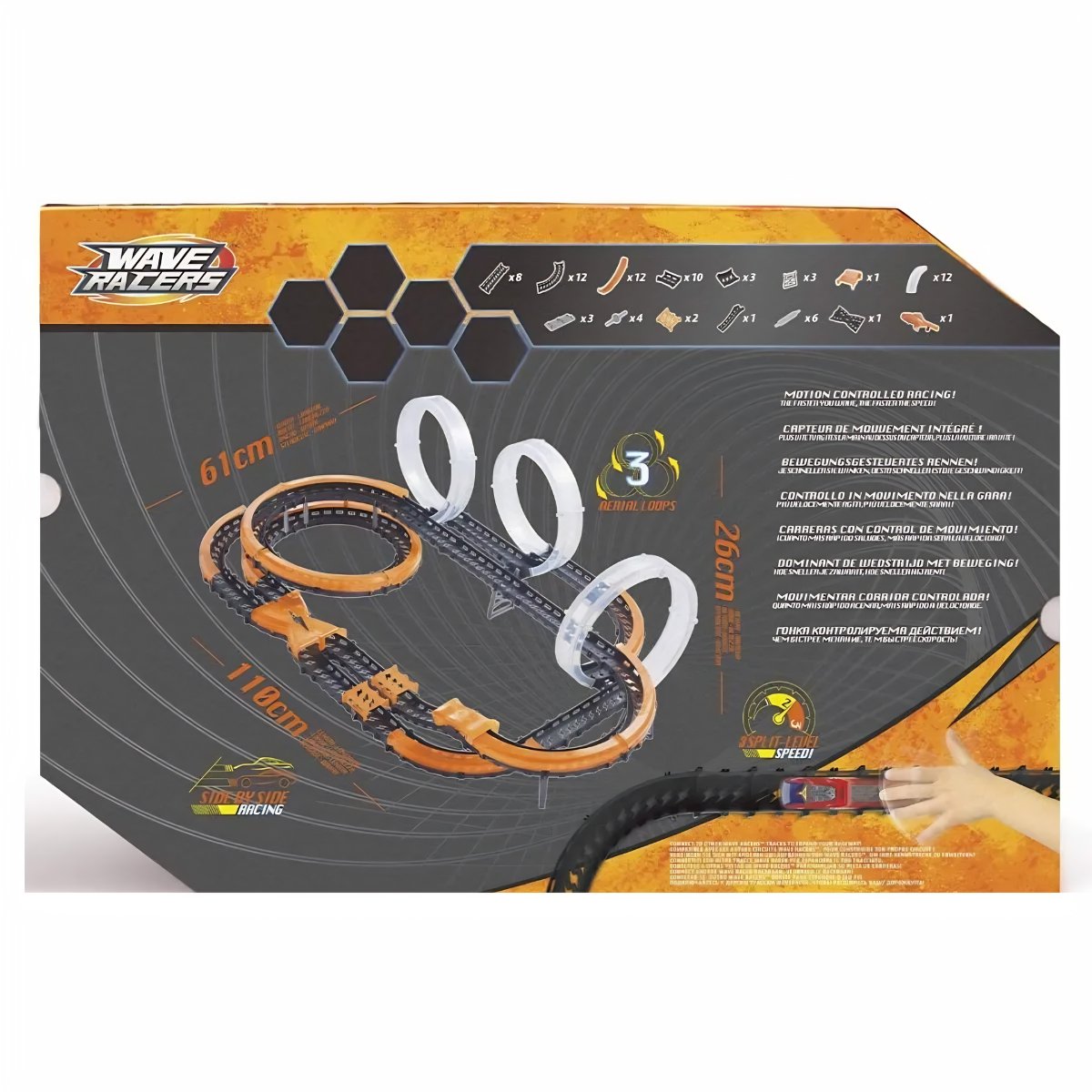 JUGUETE PISTA DE CARRERA WAVE RACERS MEGA MATCH 3 VUELTAS - 5