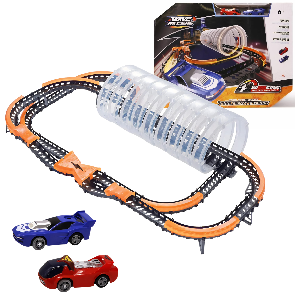 JUGUETE PISTA DE CARRERA WAVE RACERS ESPIRAL FRENCY 9 VUELTAS - 1