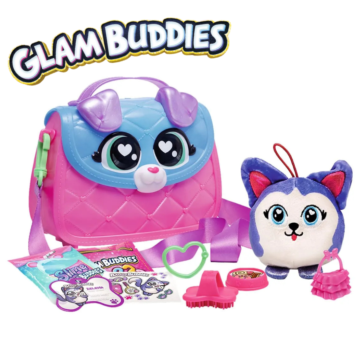 CARTERA NIÑA GLAM BUDDIES CON MASCOTA + ACCESORIOS SORPRESA SURTIDO - 1