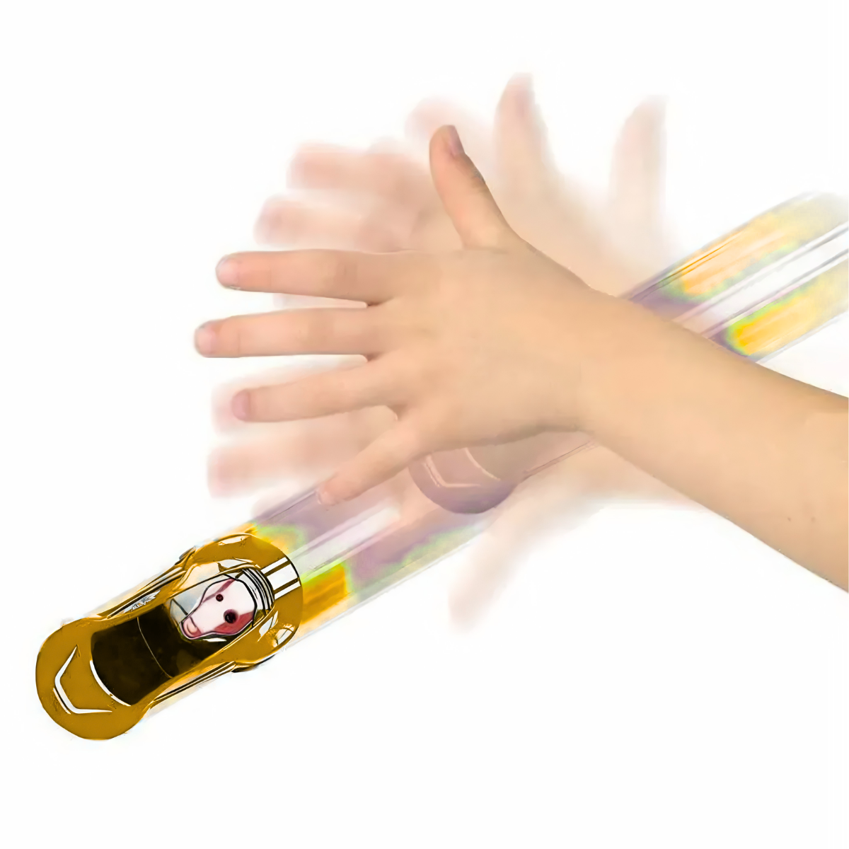 JUGUETE CARRO WAVE RACERS CON SENSOR DE MOVIMIENTO AMARILLO - 2