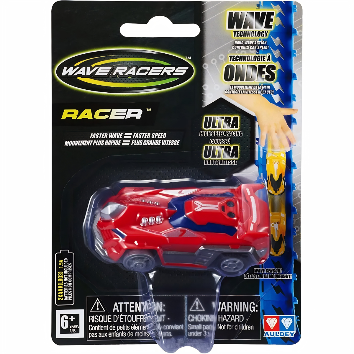 JUGUETE CARRO WAVE RACERS CON SENSOR DE MOVIMIENTO ROJO - 3