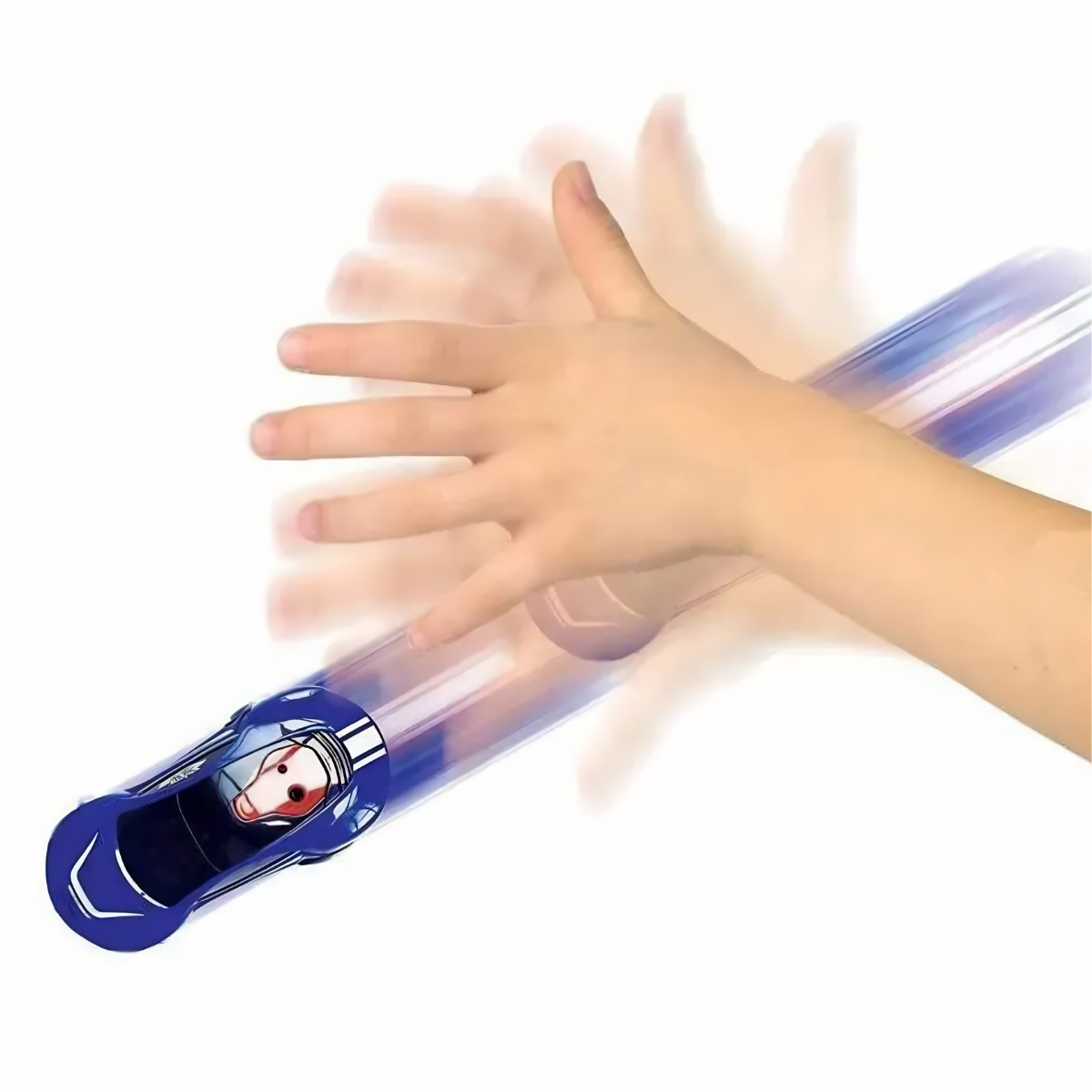 JUGUETE CARRO WAVE RACERS CON SENSOR DE MOVIMIENTO AZUL - 2