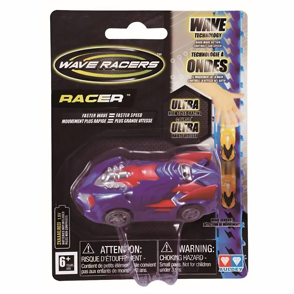 JUGUETE CARRO WAVE RACERS CON SENSOR DE MOVIMIENTO AZUL - 3