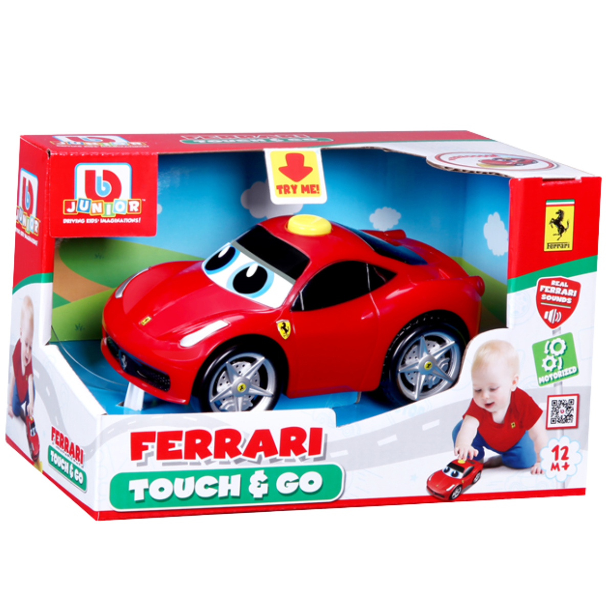 JUGUETE DE BEBÉ AUTO FERRARI TÓCALO CON SONIDOS Y MOVIMIENTO - 5