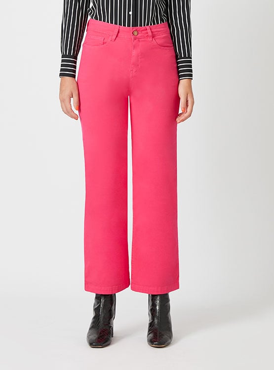PANTALÓN CASUAL ALGODÓN SLIM MUJER CAMILA VIALI FUCSIA P20390CV23 AMELIA - 1