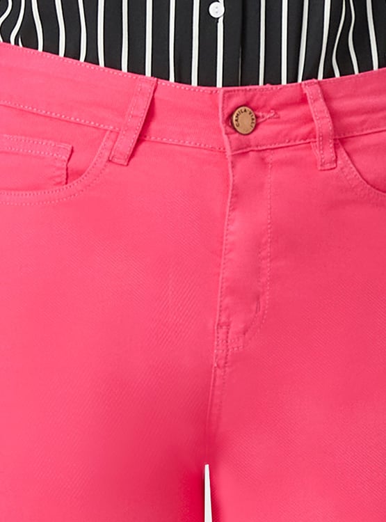 PANTALÓN CASUAL ALGODÓN SLIM MUJER CAMILA VIALI FUCSIA P20390CV23 AMELIA - 2