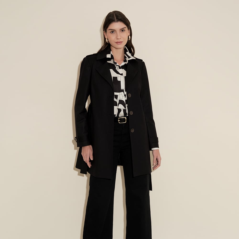 SACO ALGODÓN MUJER CAMILA VIALI S20502CI24 TRENCH COAT MANGA LARGA - 1