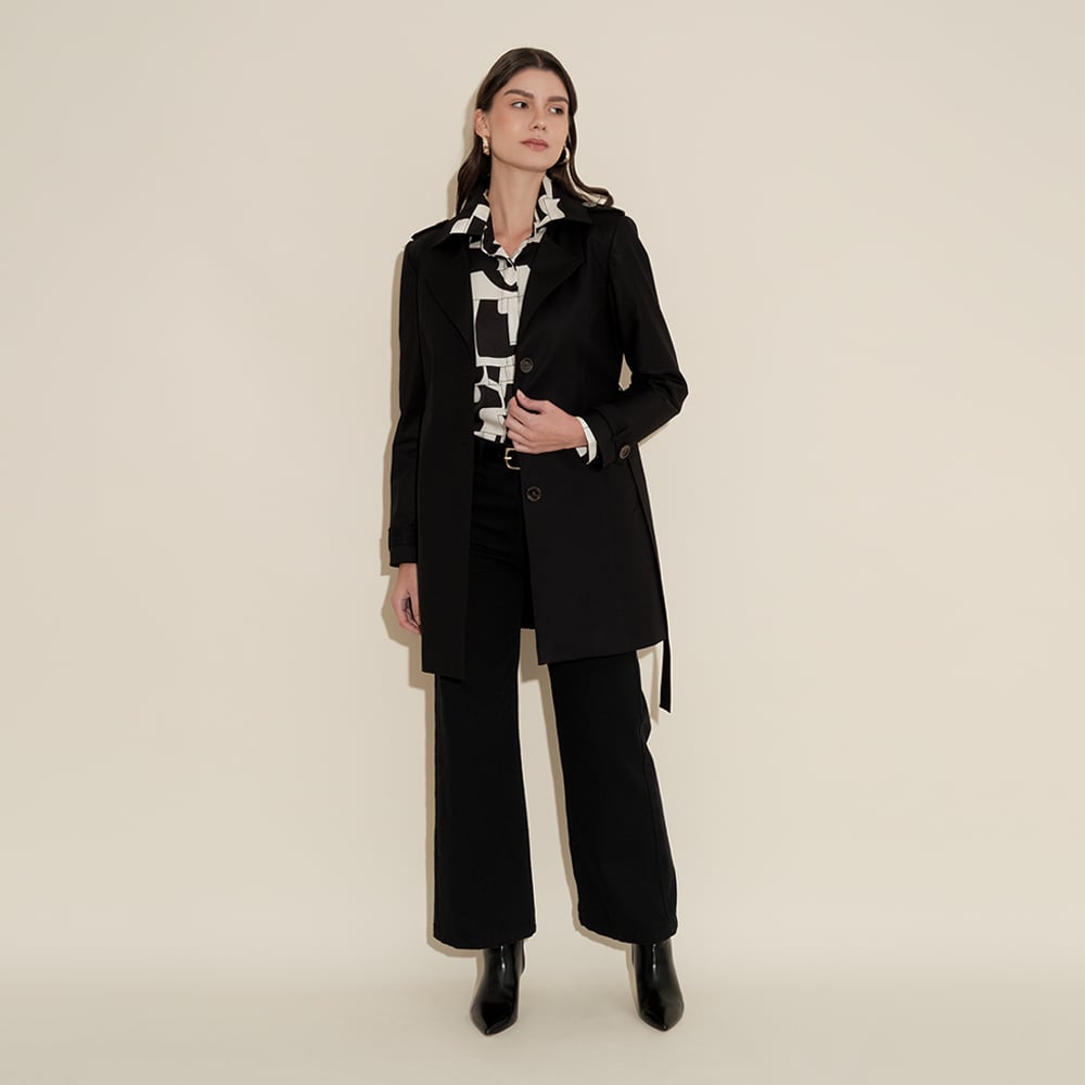 SACO ALGODÓN MUJER CAMILA VIALI S20502CI24 TRENCH COAT MANGA LARGA - 2