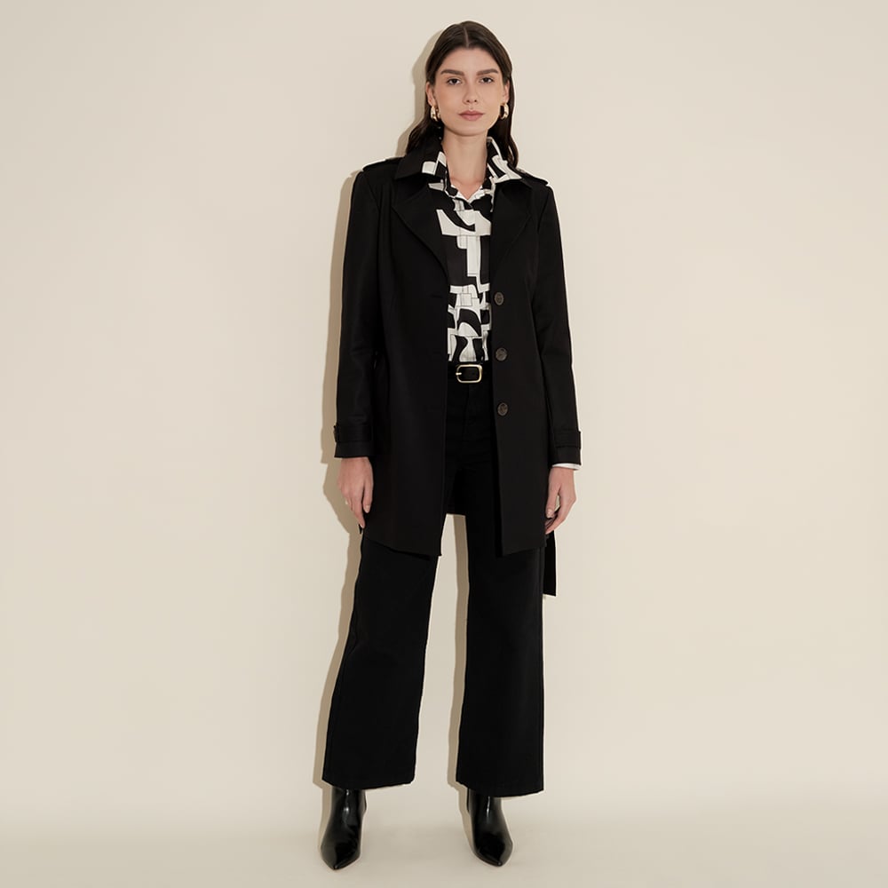SACO ALGODÓN MUJER CAMILA VIALI S20502CI24 TRENCH COAT MANGA LARGA - 3