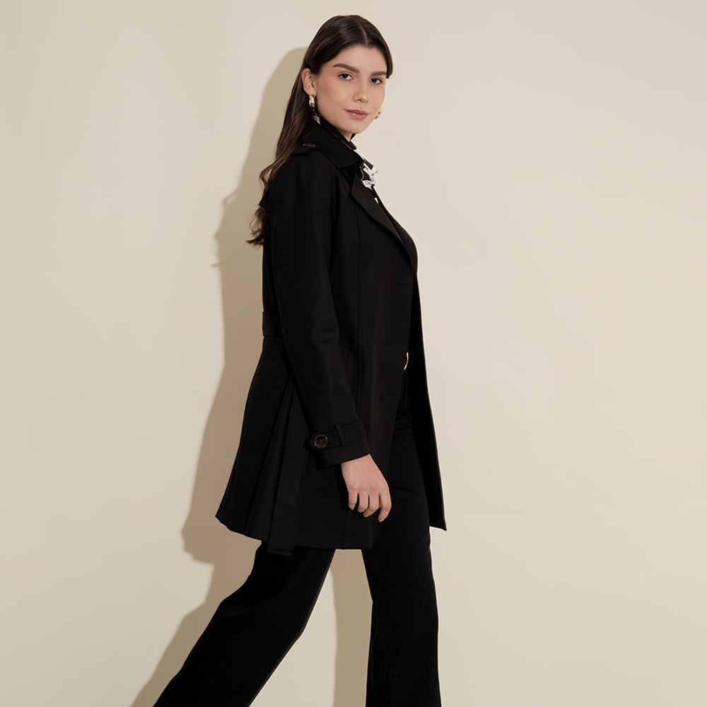 SACO ALGODÓN MUJER CAMILA VIALI S20502CI24 TRENCH COAT MANGA LARGA - 4