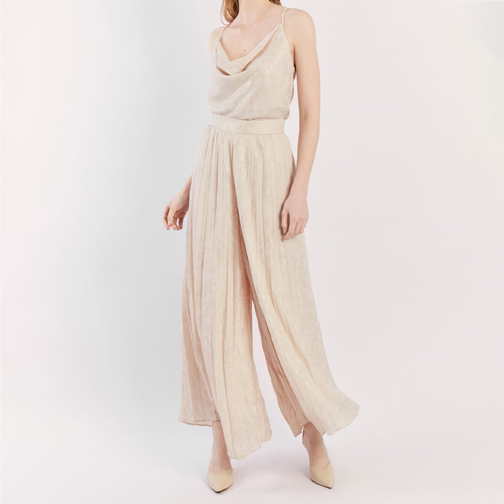 PANTALON CASUAL MIDI MUJER CAMILA VIALI BEIGE P10477CV25 FLORENCIA PALAZZO - 2
