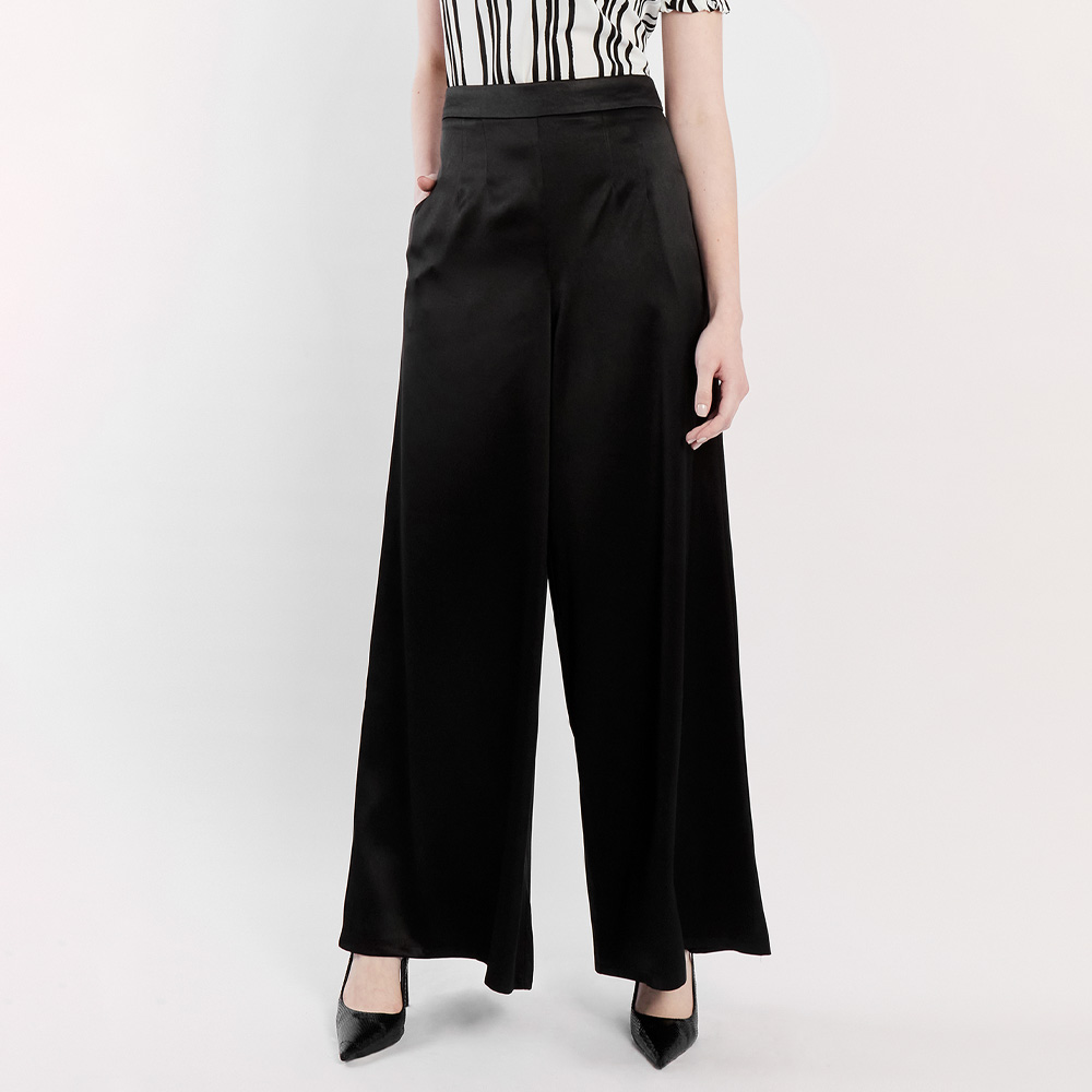 PANTALON CASUAL MIDI MUJER CAMILA VIALI NEGRO P10451CI24 AMIRA PALAZZO - 1