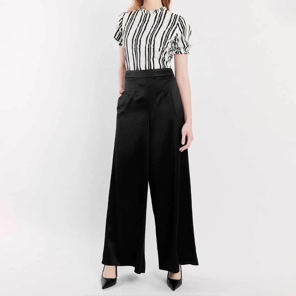 PANTALON CASUAL MIDI MUJER CAMILA VIALI NEGRO P10451CI24 AMIRA PALAZZO - 2