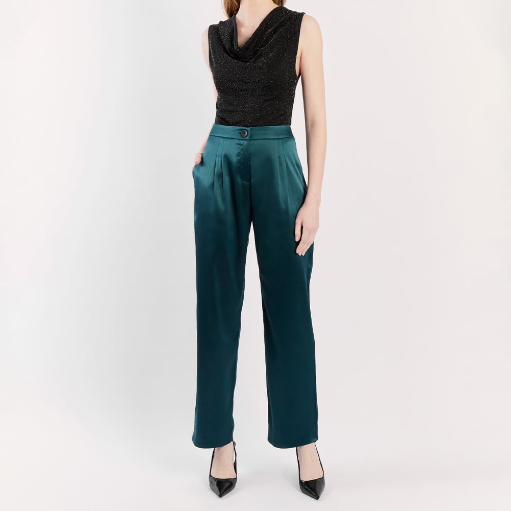 PANTALON CASUAL NORMAL RECTO MUJER CAMILA VIALI VERDE P10480CV25 ILLEANA - 2