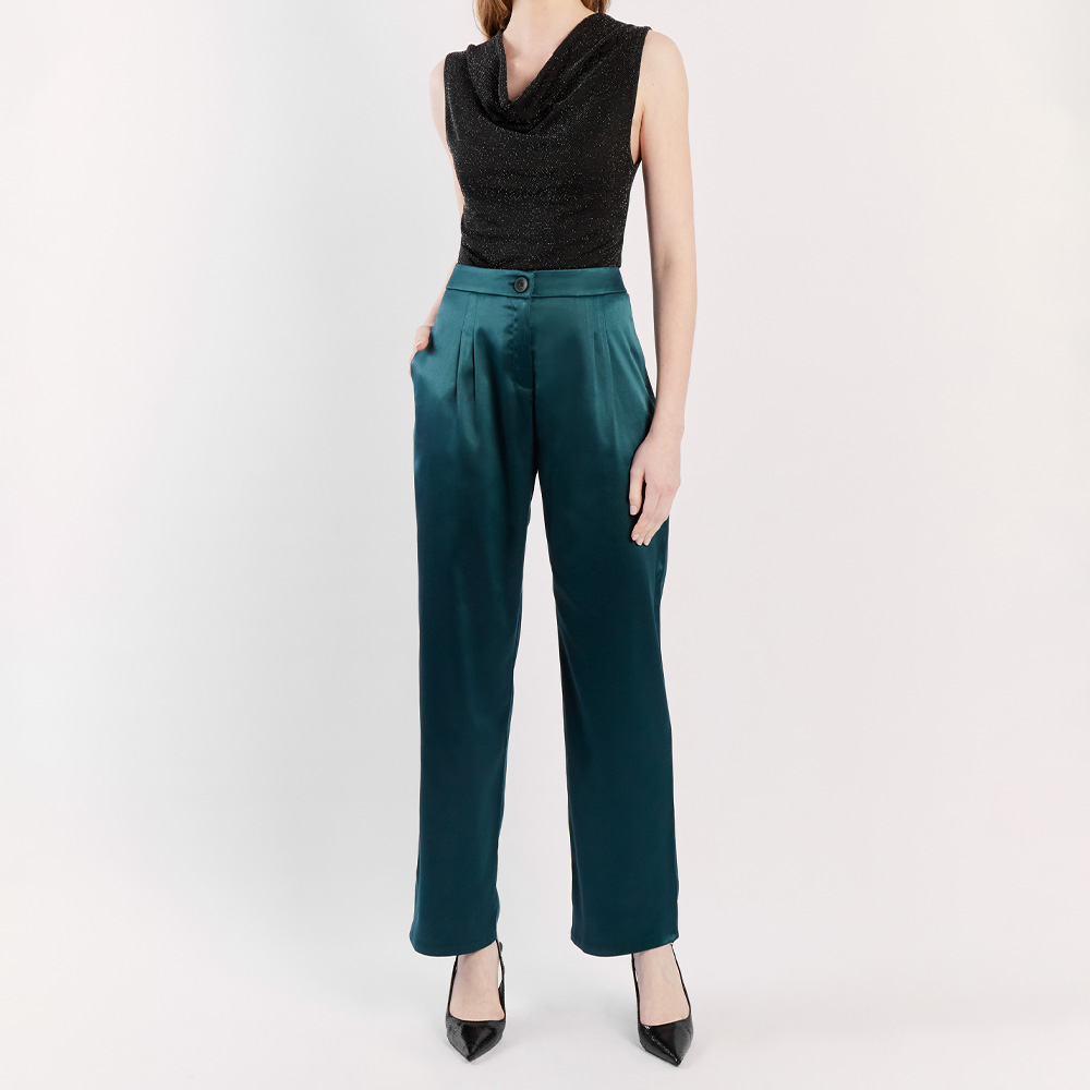 PANTALON CASUAL NORMAL RECTO MUJER CAMILA VIALI VERDE P10480CV25 ILLEANA - 2