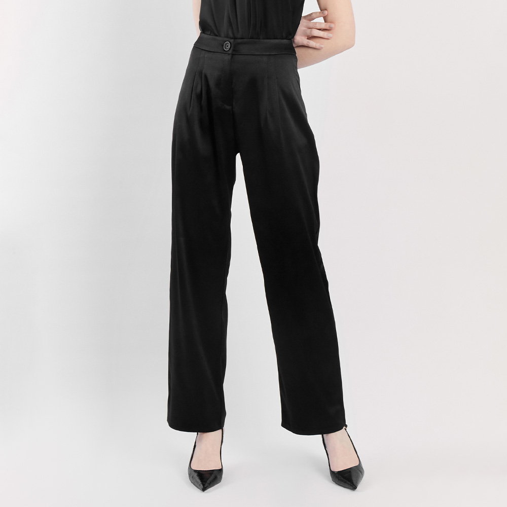 PANTALON CASUAL NORMAL RECTO MUJER CAMILA VIALI NEGRO P10480CV25 ILLEANA - 1