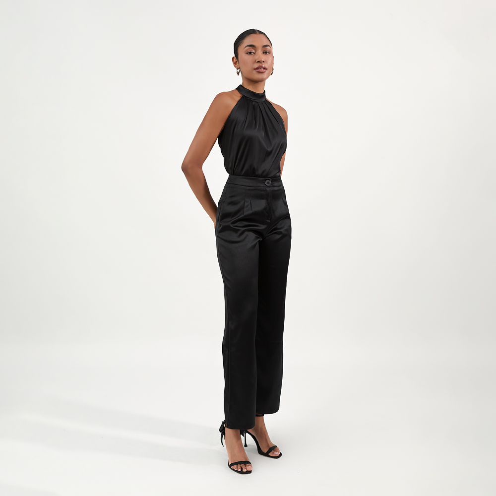 PANTALON CASUAL NORMAL RECTO MUJER CAMILA VIALI NEGRO P10480CV25 ILLEANA - 2