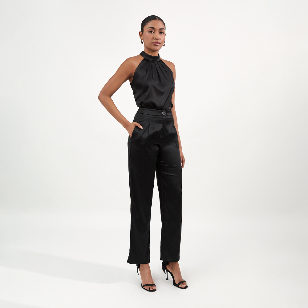 PANTALON CASUAL NORMAL RECTO MUJER CAMILA VIALI NEGRO P10480CV25 ILLEANA - 4