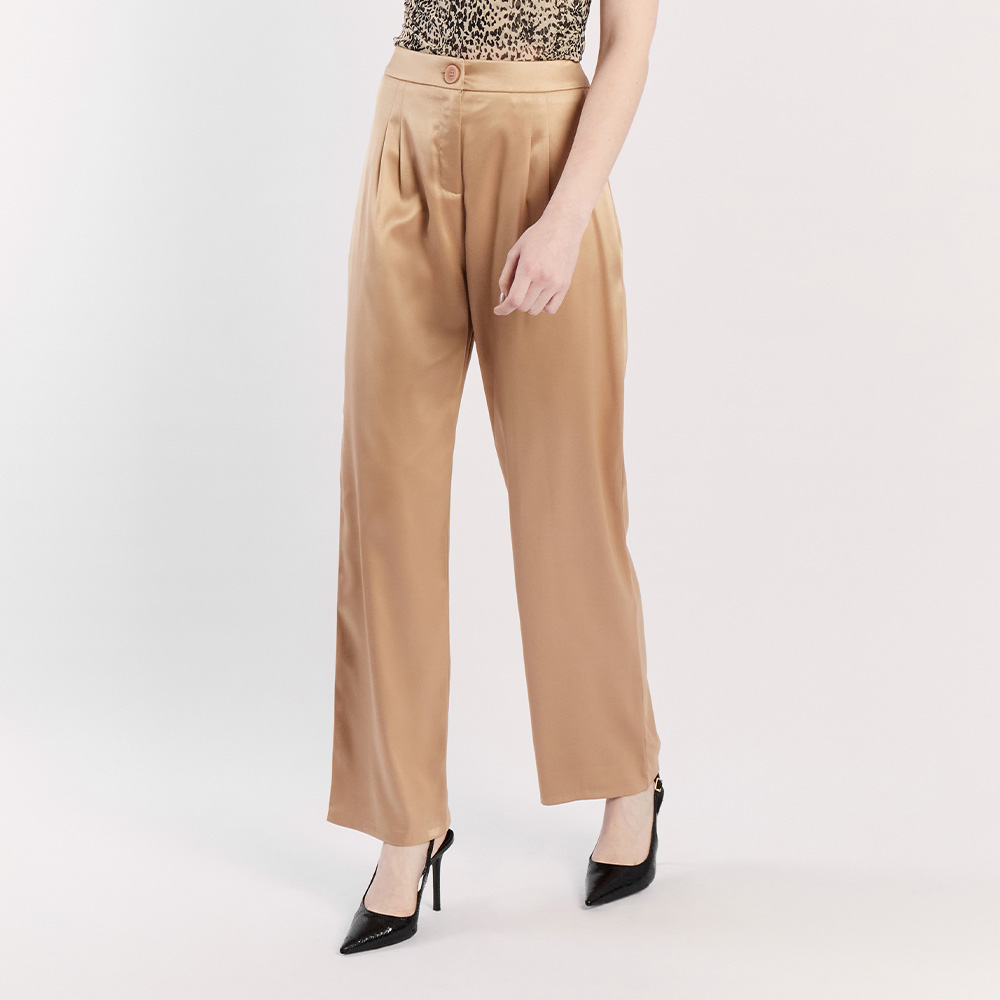 PANTALON CASUAL NORMAL RECTO MUJER CAMILA VIALI BEIGE P10480CV25 ILLEANA - 1