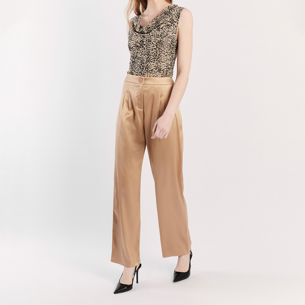 PANTALON CASUAL NORMAL RECTO MUJER CAMILA VIALI BEIGE P10480CV25 ILLEANA - 2