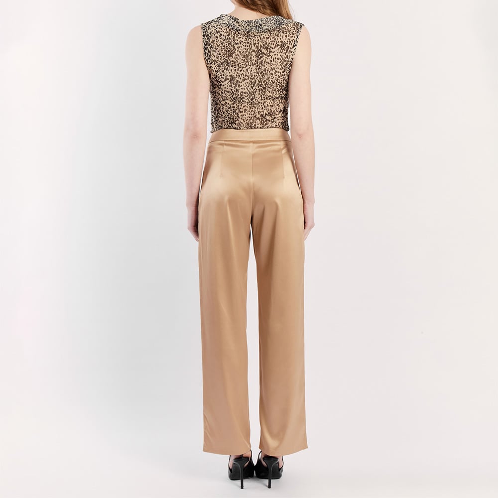 PANTALON CASUAL NORMAL RECTO MUJER CAMILA VIALI BEIGE P10480CV25 ILLEANA - 3