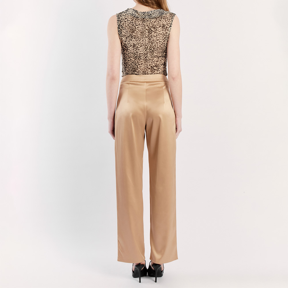 PANTALON CASUAL NORMAL RECTO MUJER CAMILA VIALI BEIGE P10480CV25 ILLEANA - 3
