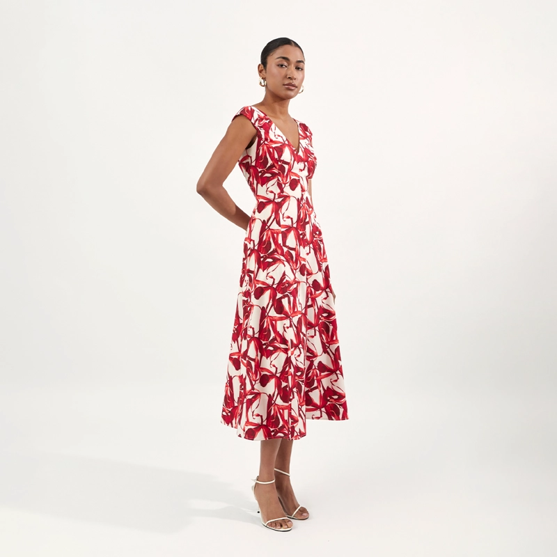 VESTIDO CAMILA VIALI RAIZEL ROJO - 3