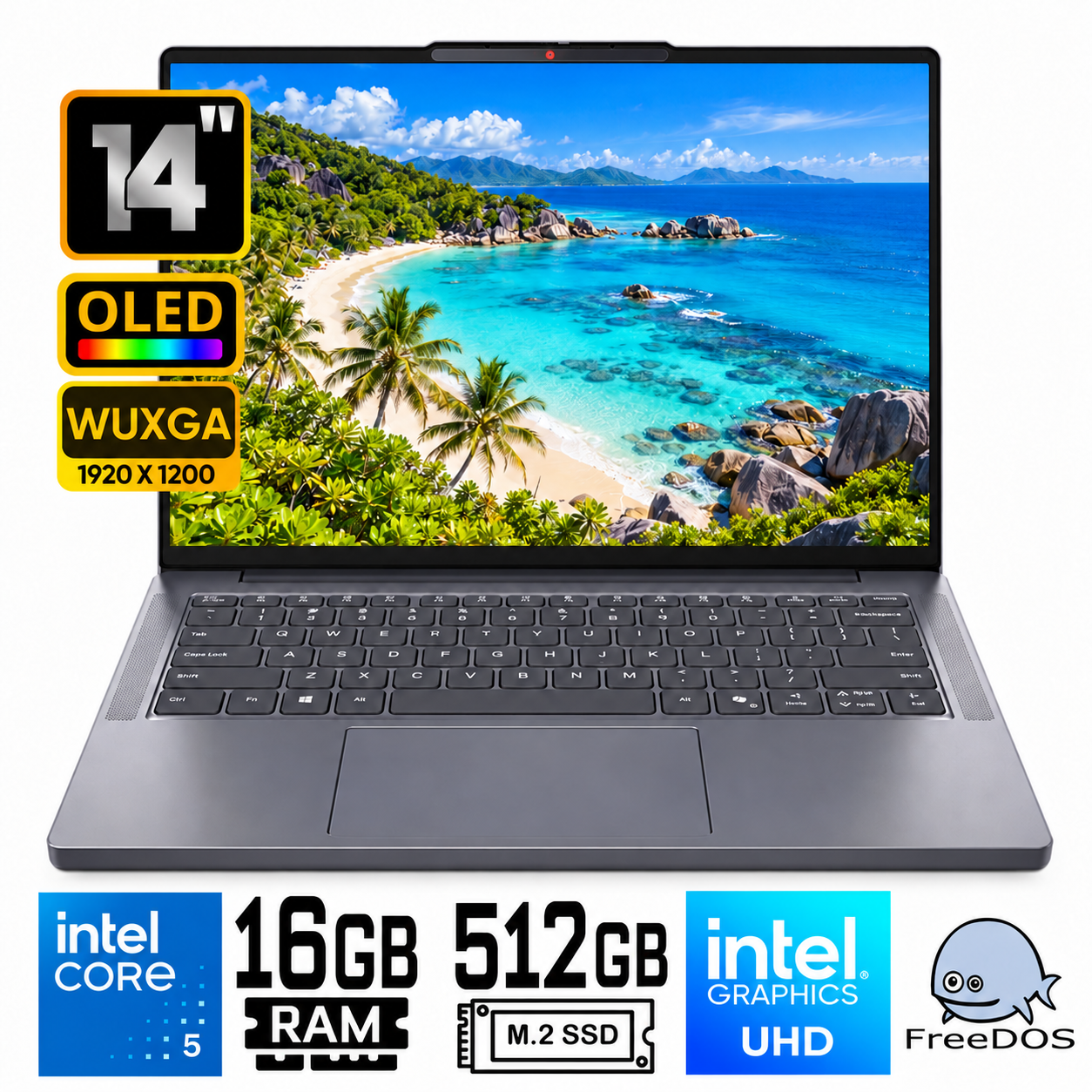 LAPTOP LENOVO IDEAPAD SLIM 3 14IWC11 INTEL CORE I5 320 RAM 16GB SSD 512GB 14'OLED FREEDOS - 1