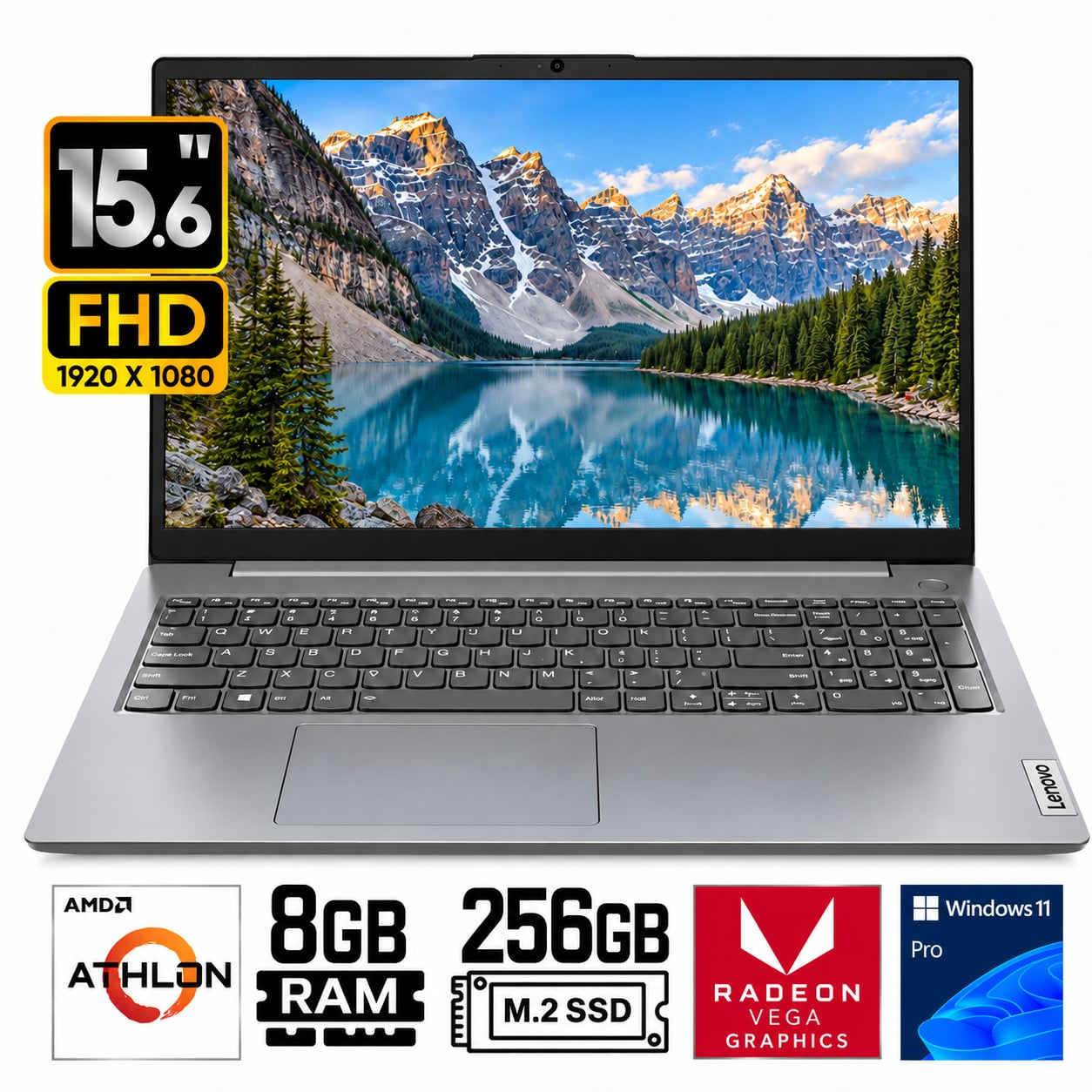 LAPTOP LENOVO V15 G4 AMN ATHLON SILVER 7120U RAM 8GB SSD 256GB 15.6' HD WIN 11 - 1