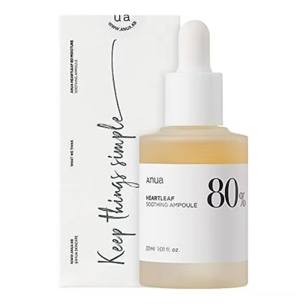 ANUA AMPOLLA FACIAL HEARTLEAF 80 % MOISTURE SOOTHING 30 ML - 1