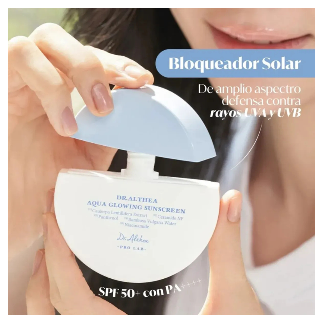 PROTECTOR SOLAR DR ALTHEA FPS 50+ AQUA GLOWING SUNSCREEN 45ML - 3