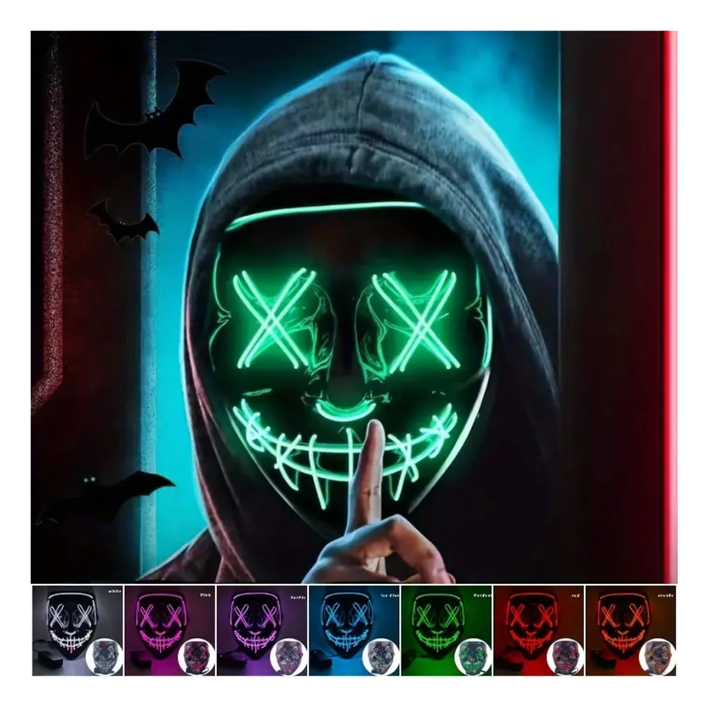 MÁSCARA MULTICOLOR LA PURGA HALLOWEEN TERROR LED - 1